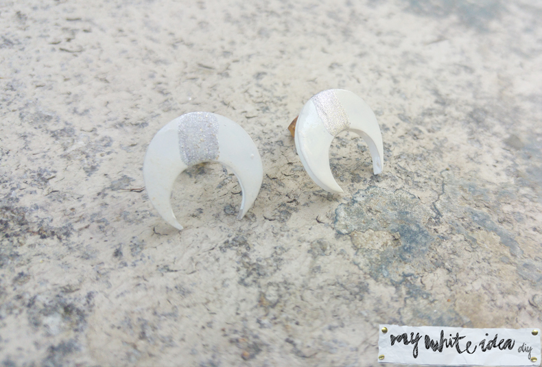 DOUBLE HORN EARRINGS DIY MY WHITE IDEA DIY