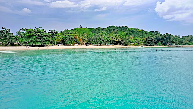 The clear waters of Malamawi Beach in Basilan