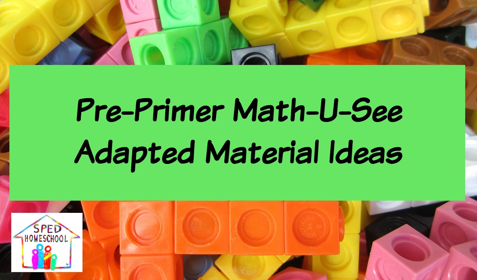 Pre Primer Math U See Adapted Material Ideas Sped Homeschool
