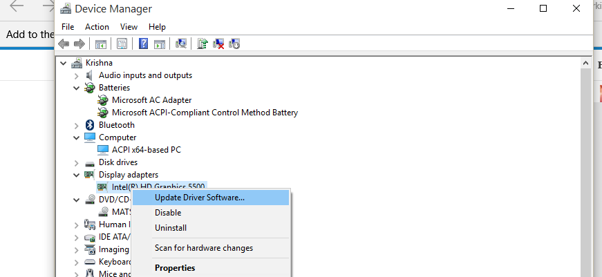 fix display driver issues after windows 10 update