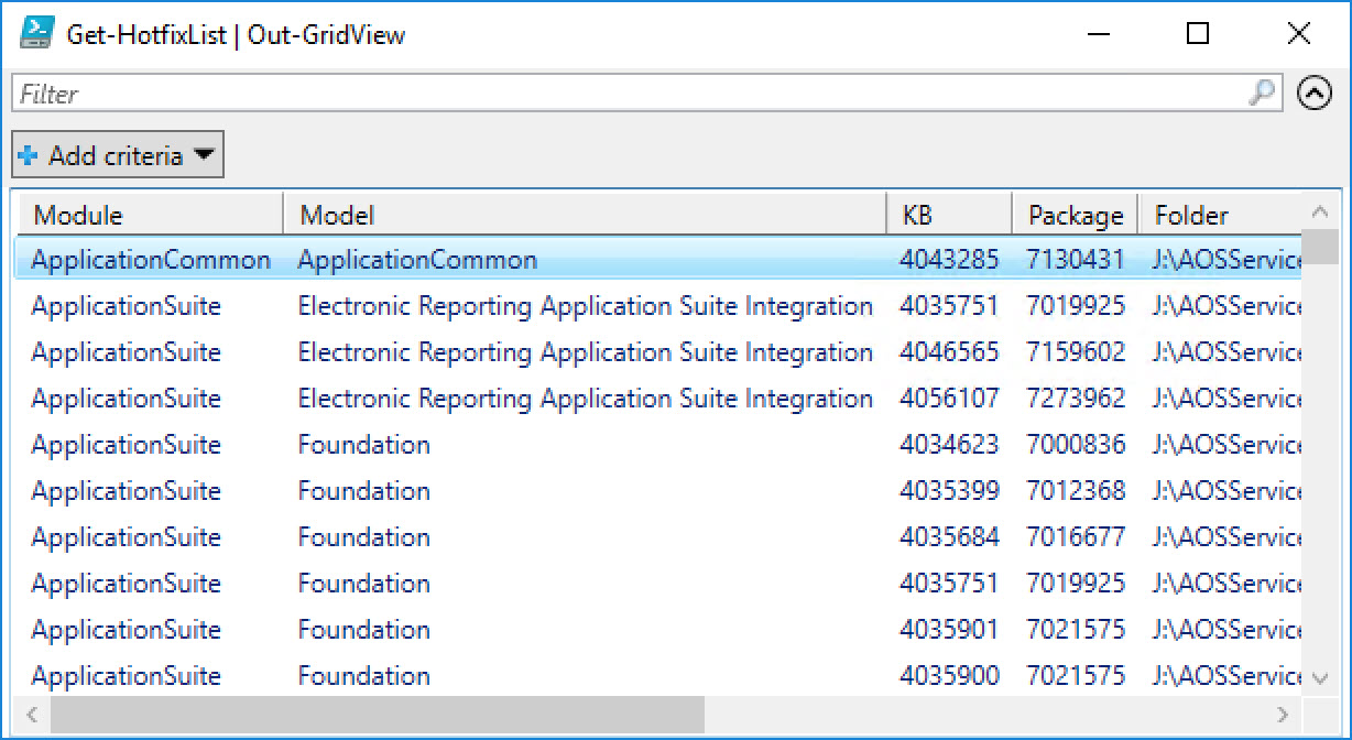 Yet Another Dynamics AX Blog: List hotfixes using PowerShell in D365FO ...