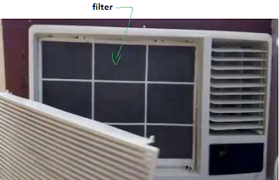 window ac filter view