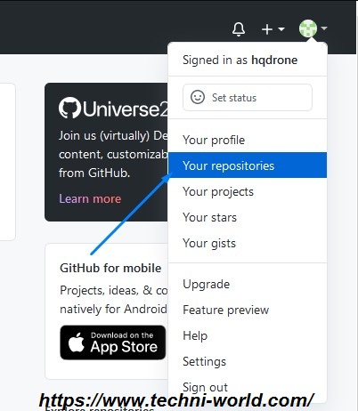 رفع مشروع على Github رفع مشروع على Github