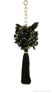Fashionable black with gold sparks beaded custom made ball pendant