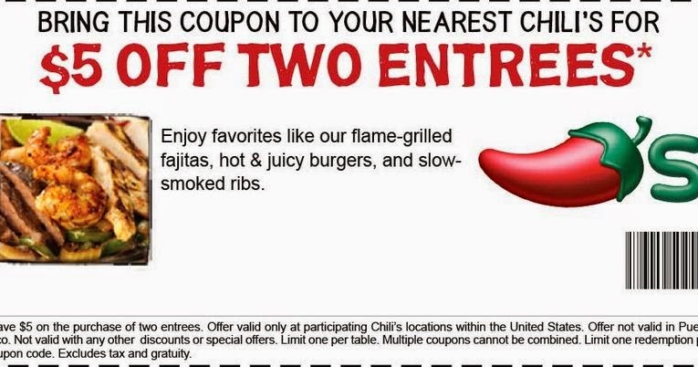 Chilis Printable Coupons May 2018