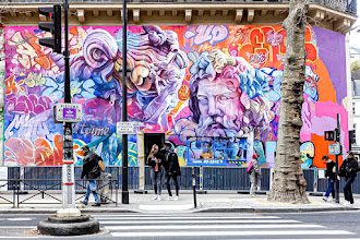 Sunday Street Art : PichiAvo - 20 boulevard Saint-Michel, ancienne librairie Boulinier - Paris 6
