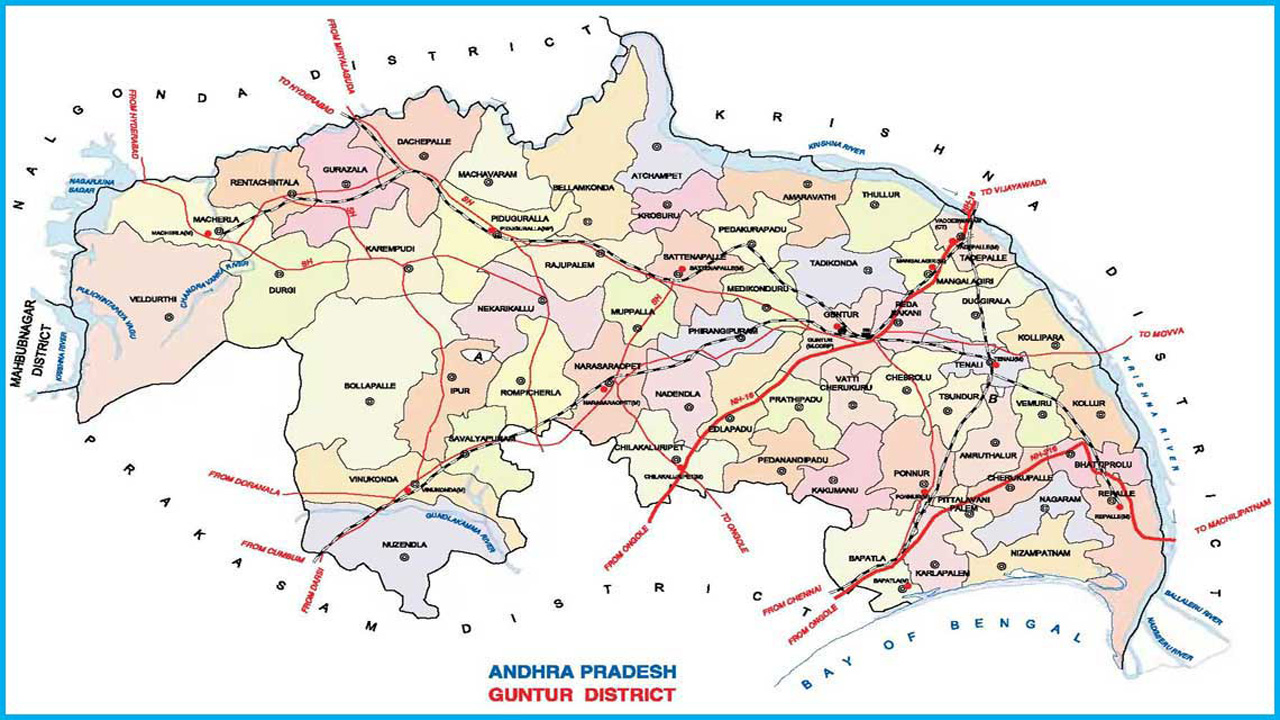 Guntur District Villages Map Villages In Andhra Pradesh, Guntur