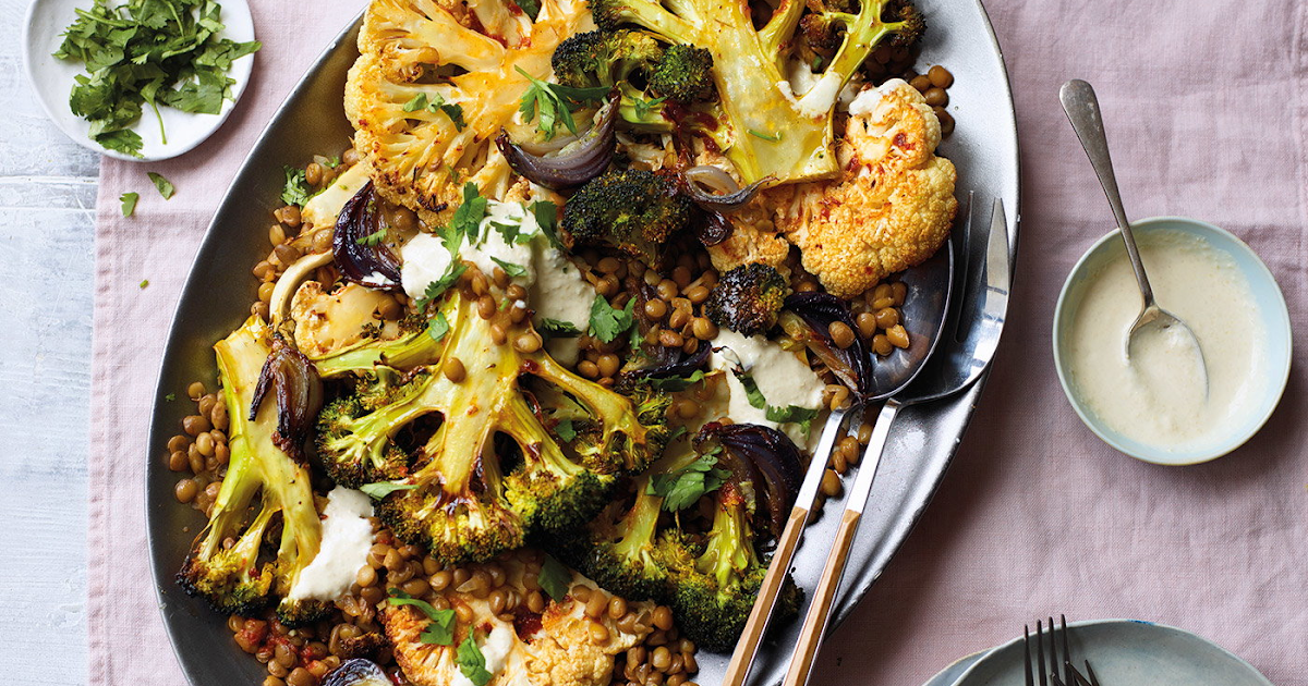 The Low Carb Diabetic Roasted Broccoli and Cauliflower with Harissa