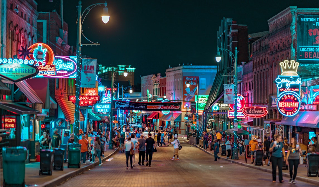 Beale Street in Memphis, Tennessee