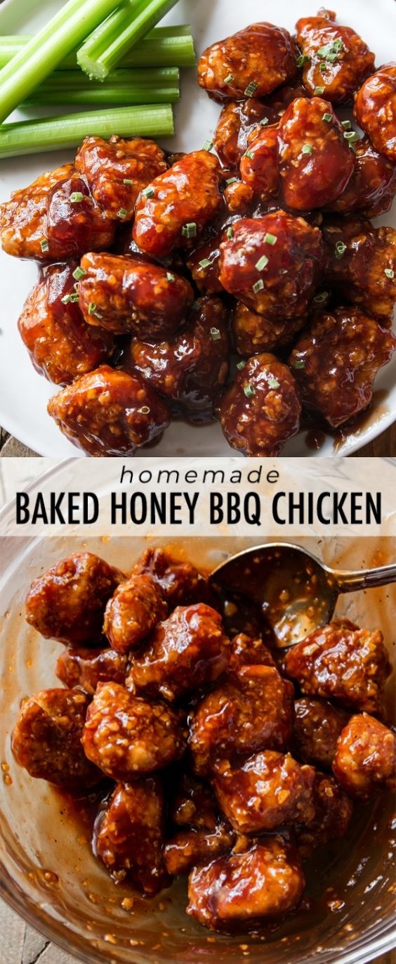 Baked Honey BBQ Popcorn Chicken Paris Foodies
