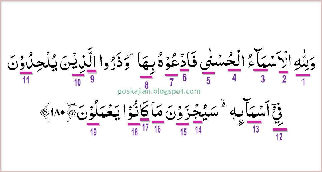 Surah al araf ayat 180