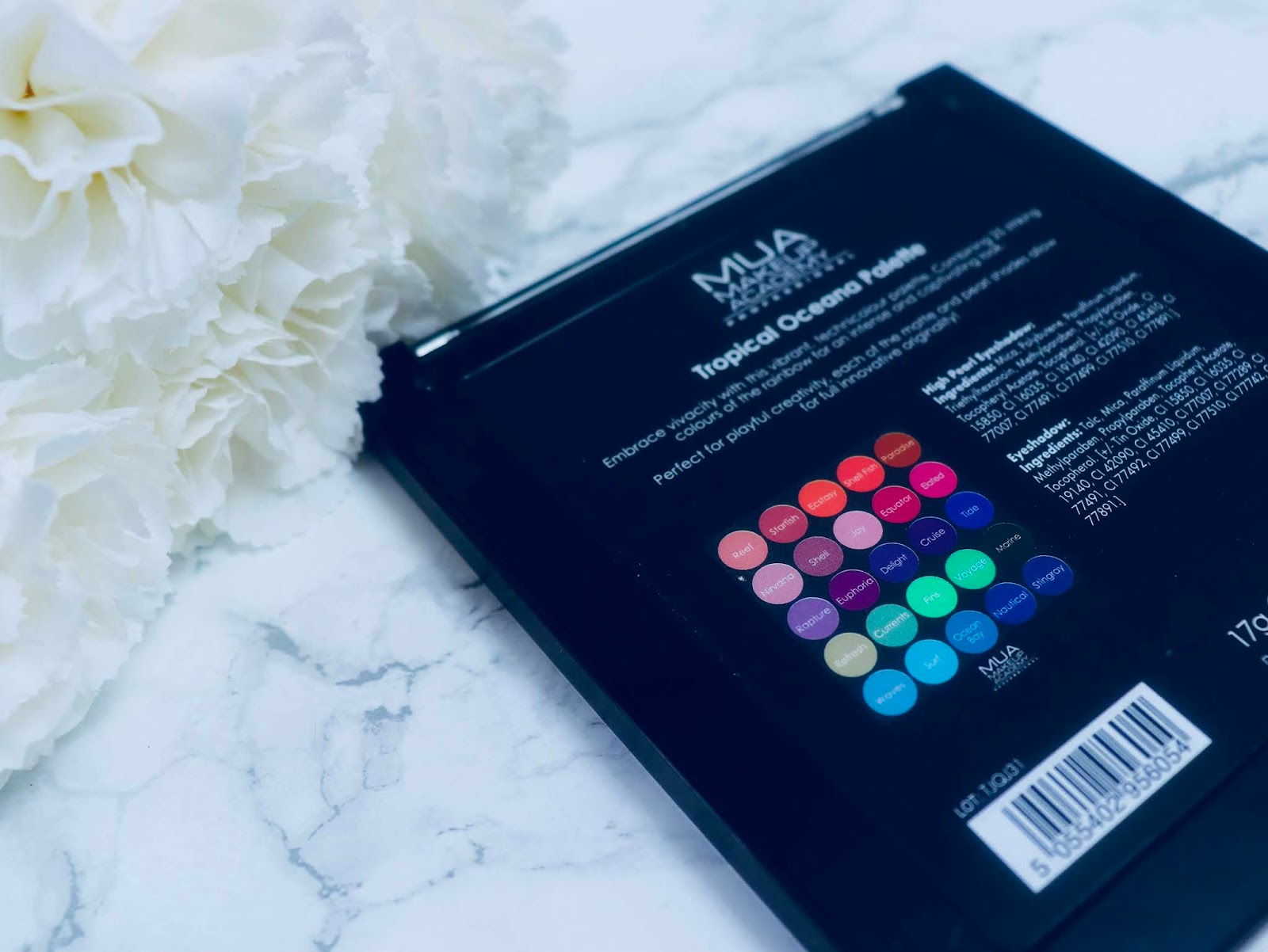 MakeUp Academy Tropical Oceana kosmetyki make up swatche