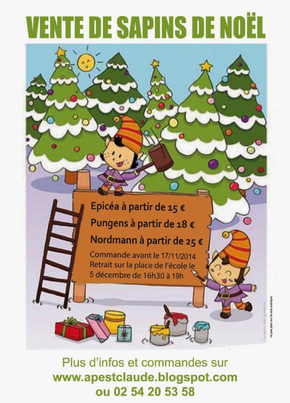 Le blog de l'APE St Claude Vente de sapins de Noël