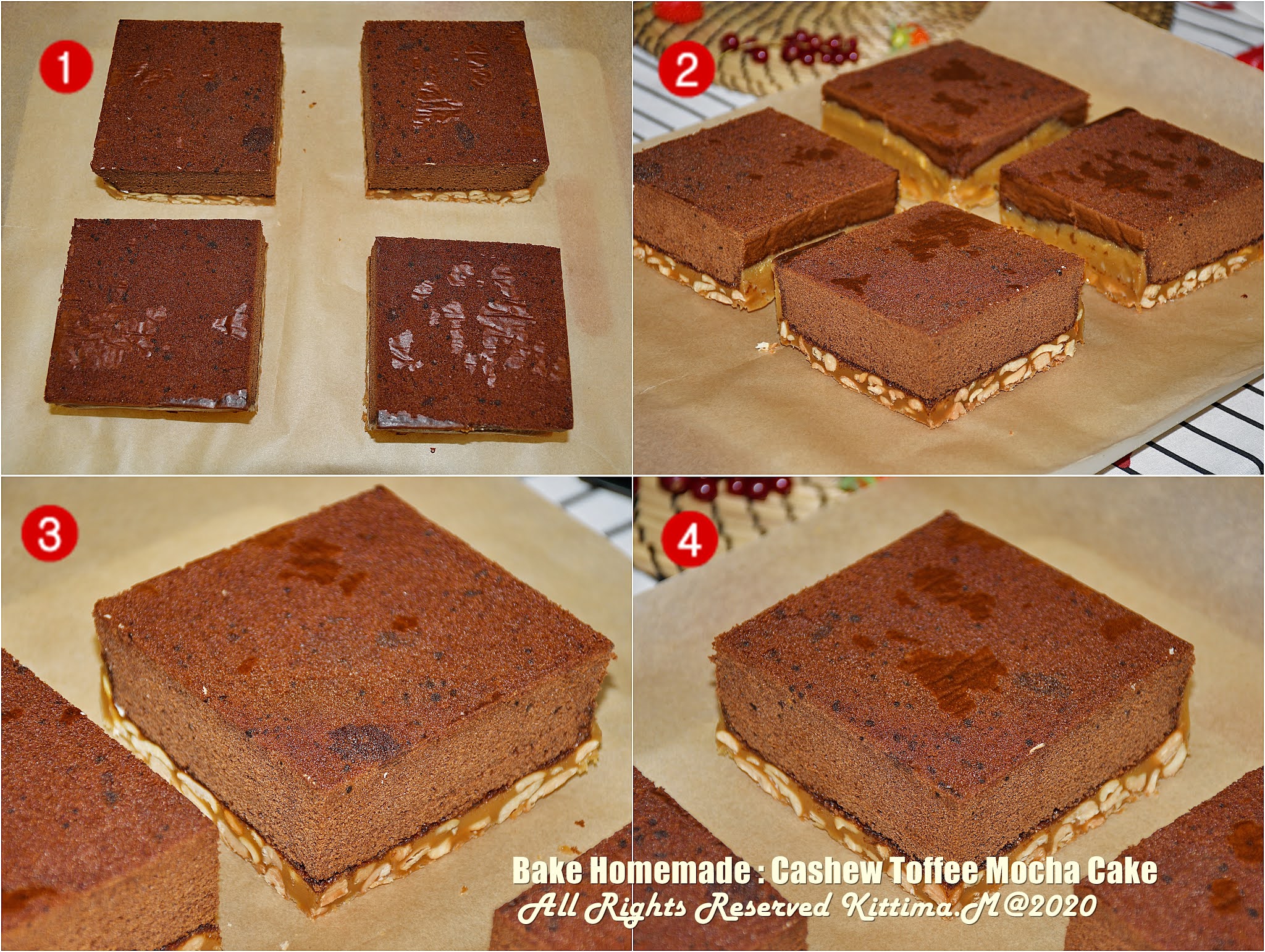 Bake Homemade ท๊อฟฟี่เค้ก(Cashew Toffee Mocha Cake )(มือใหม่เบเกอรี่)