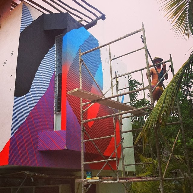 MOMO Starts 2014 with a brand new street art mural at the Residence Gorila in Tulum, Mexico. 3