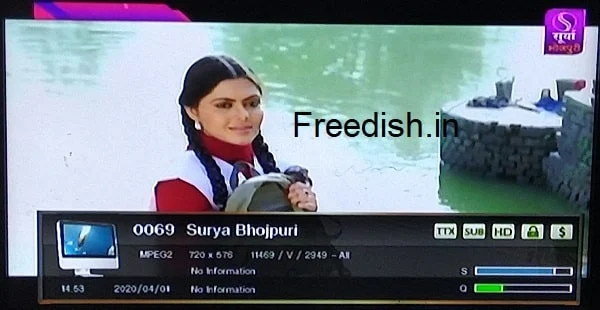 Surya Bhojpuri channel Frequency, Surya Bhojpuri LNB Frequency