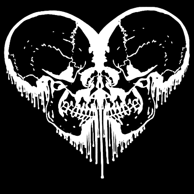 Goth skulls heart