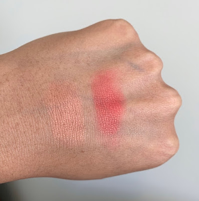 Coloured Raine x Power Highlighter/Blush Duo in Call the Shots swatches on dark skin Coloured Raine x Power Highlighter/Blush Duo in Call the Shots swatches on dark skin