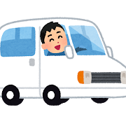 バンの運転手のイラスト