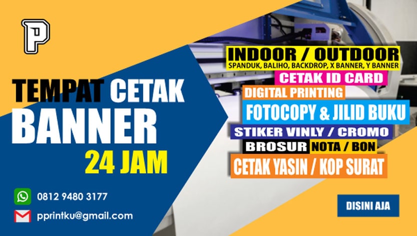 Tempat Cetak Banner Terdekat 24 Jam Putra Printing