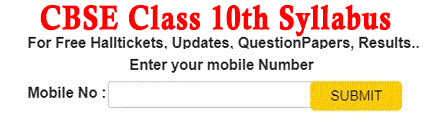 CBSE Class 10th Exam Syllabus