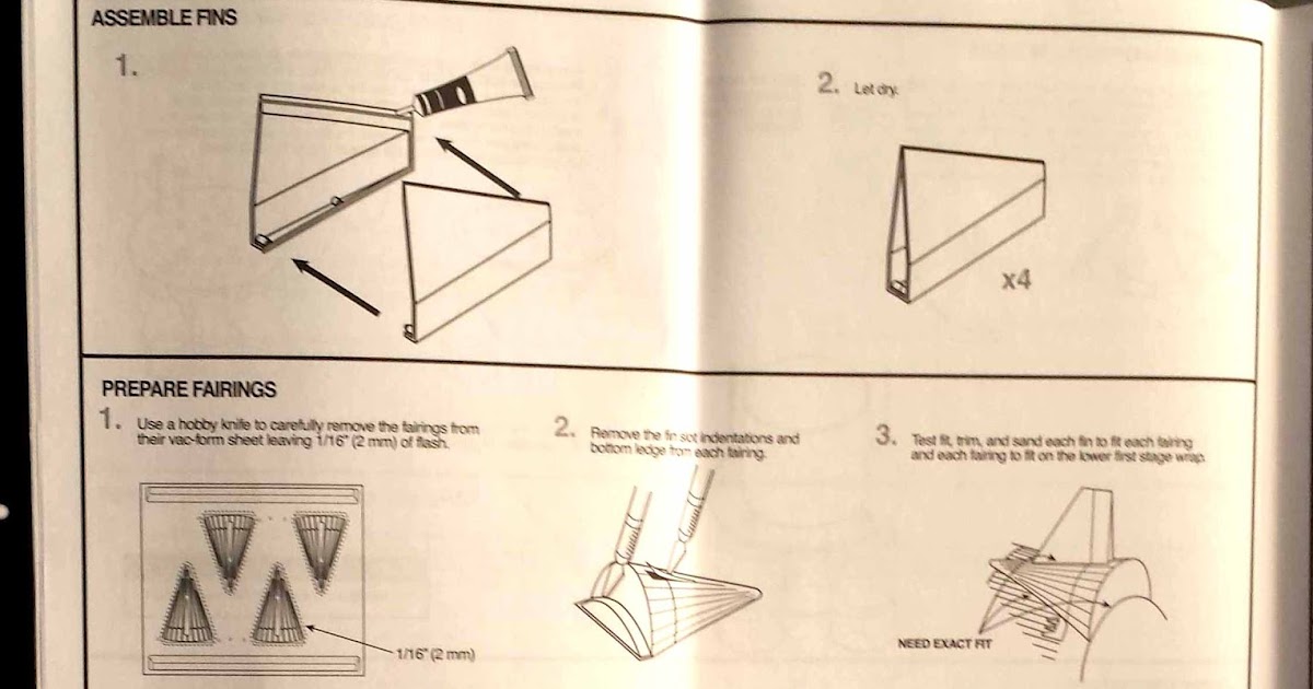 Model Rocket Building New Estes Saturn V Fins