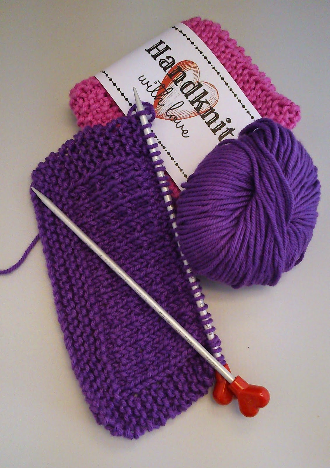 hand knitted wash cloths