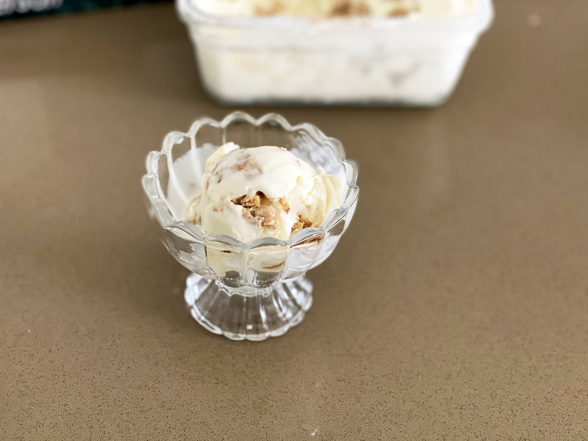 Toffee Oat Cookie Dough Ice Cream Fresh from the...