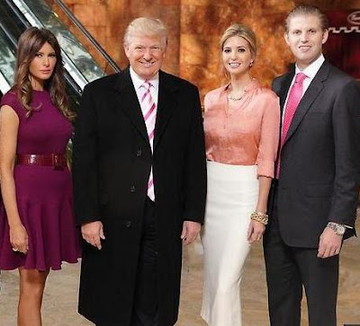 The Trumps - Melania, Donald, Ivanka and Eric on All-Star Celebrity Apprentice