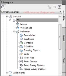 Creating a Surface from Survey Data - AutoCAD Civil 3D Tutorials