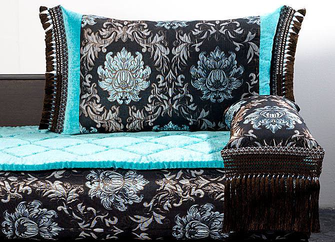 جديد ديكور الصالون المغربي بالازرق 2015 ديكور غرف