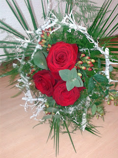 bouquet de rosas con estructura