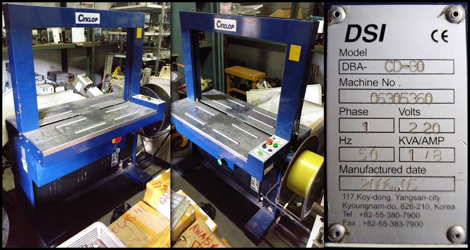 2nd MACHINE Automatic strapping machine, DBCD80, CYKLOP