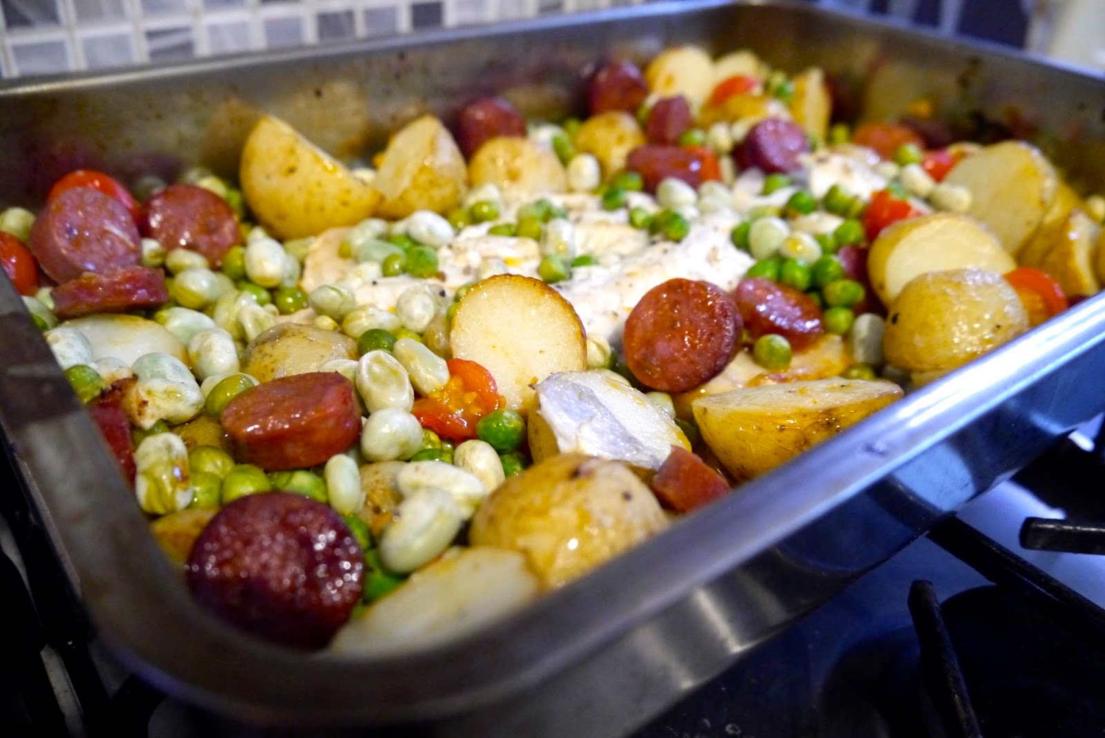 Sea Bass Tray Bake Kerry Louise Norris