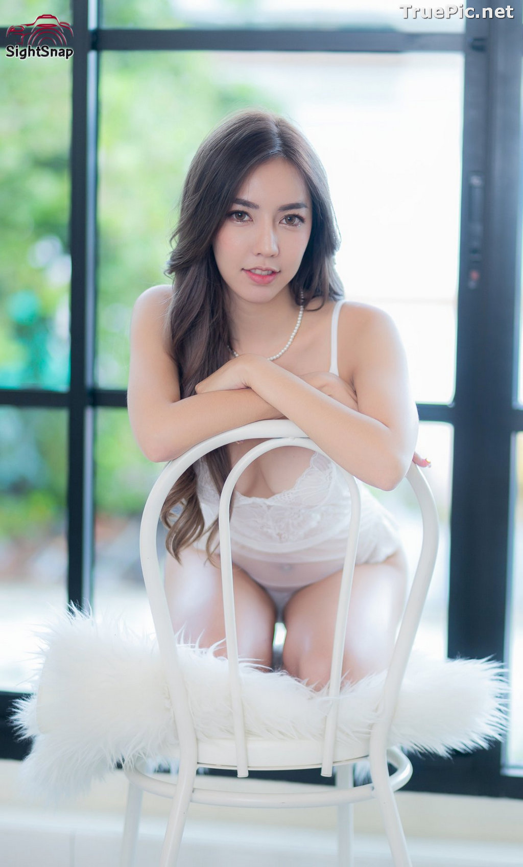 Image Thailand Sexy Model – Champ Phawida - Transparent White Lingerie - TruePic.net - Picture-6