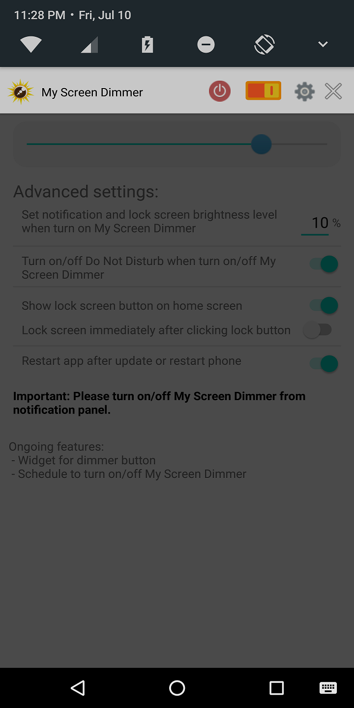 My Screen Dimmer Android Apps