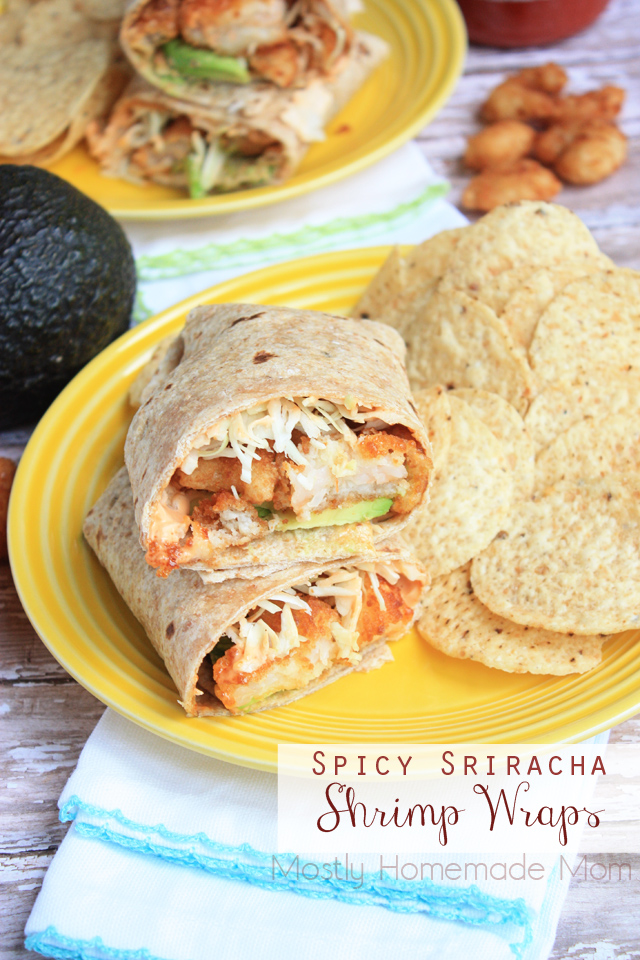 Spicy Sriracha Shrimp Wraps Mostly Homemade Mom