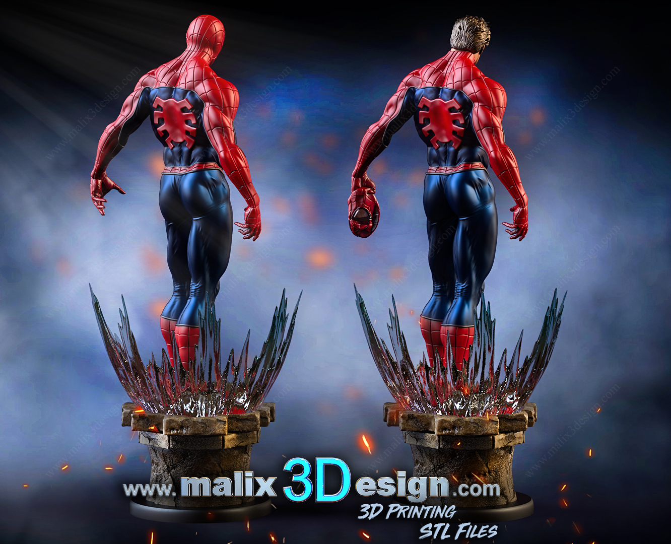Stor Sandwichmaker 3D Spiderman Urban Web Einzigartig Standard