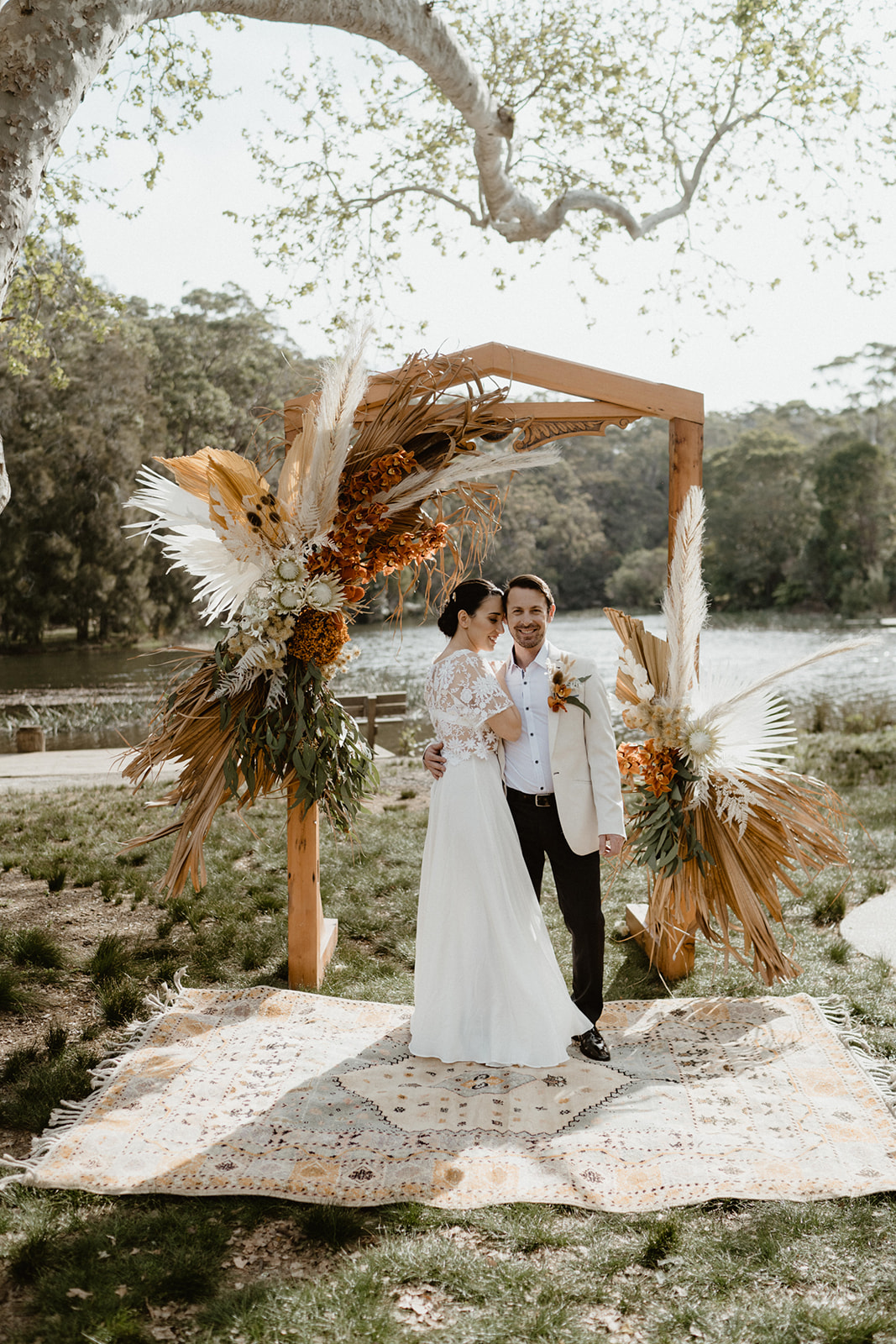 to the aisle australia | terracotta + greenery wedding styling ideas kelly jury photography weddings dried florals bridal gowns stationery style boho weddings