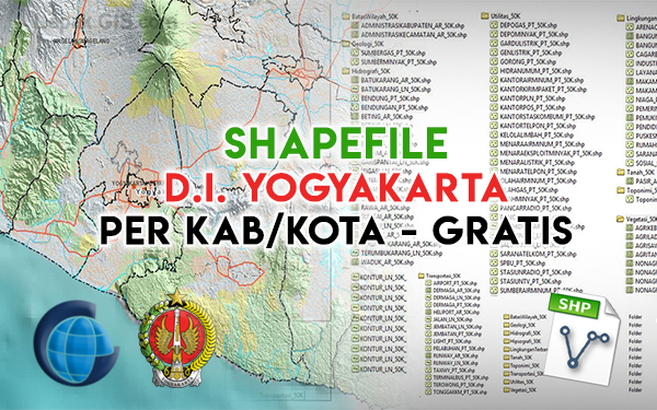 Shapefile Gratis Provinsi D.I. Yogyakarta Indonesia
