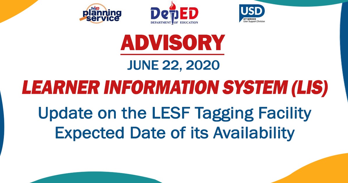 Update on the Availability of LESF Tagging Facility in LIS DepEd Click