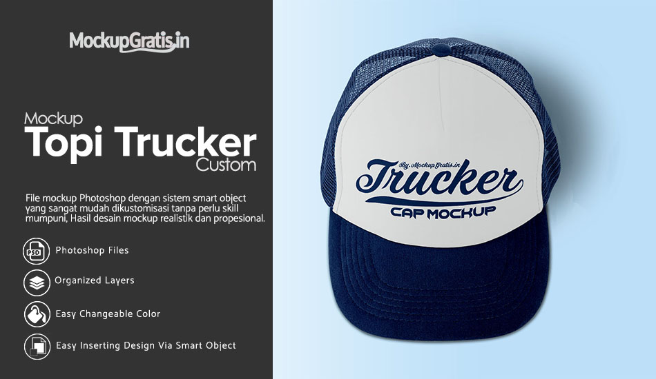 Download Psd Mockup Topi Trucker Custom 01 Gratis Mockupgratis In Download Psd Mockup Gratis PSD Mockup Templates