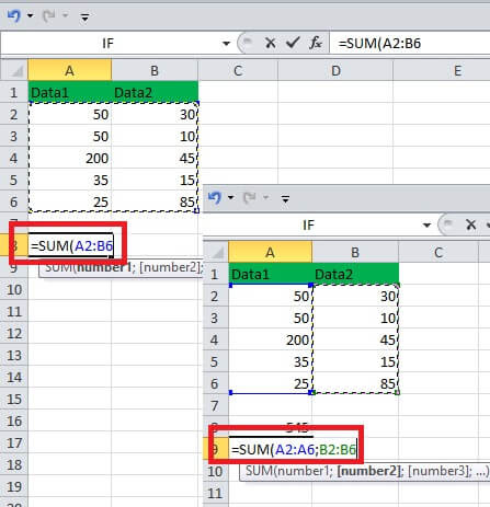 rumus excel sum lengkap