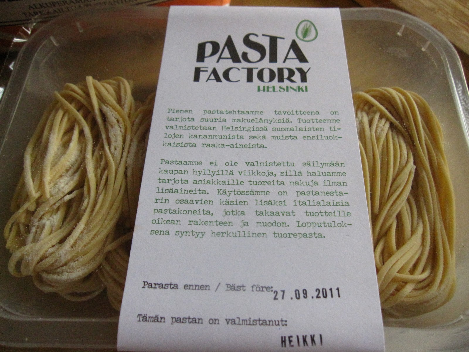 Murden murkinat Pasta Factory Helsinki