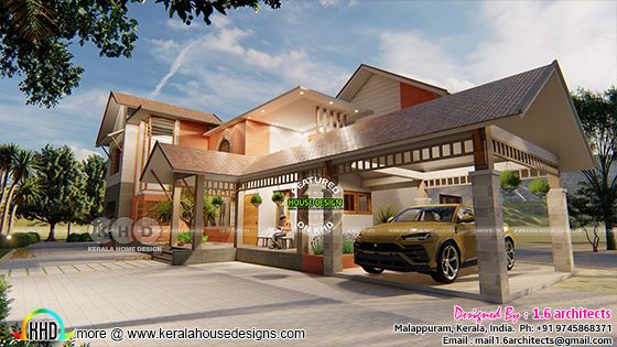 Modern house rendering