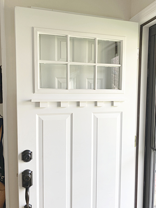 DIY Front Door Dentil Shelf