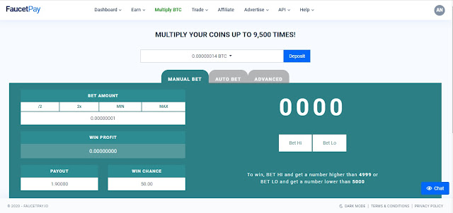 MULTIPLY GAME FAUCETPAY BTC