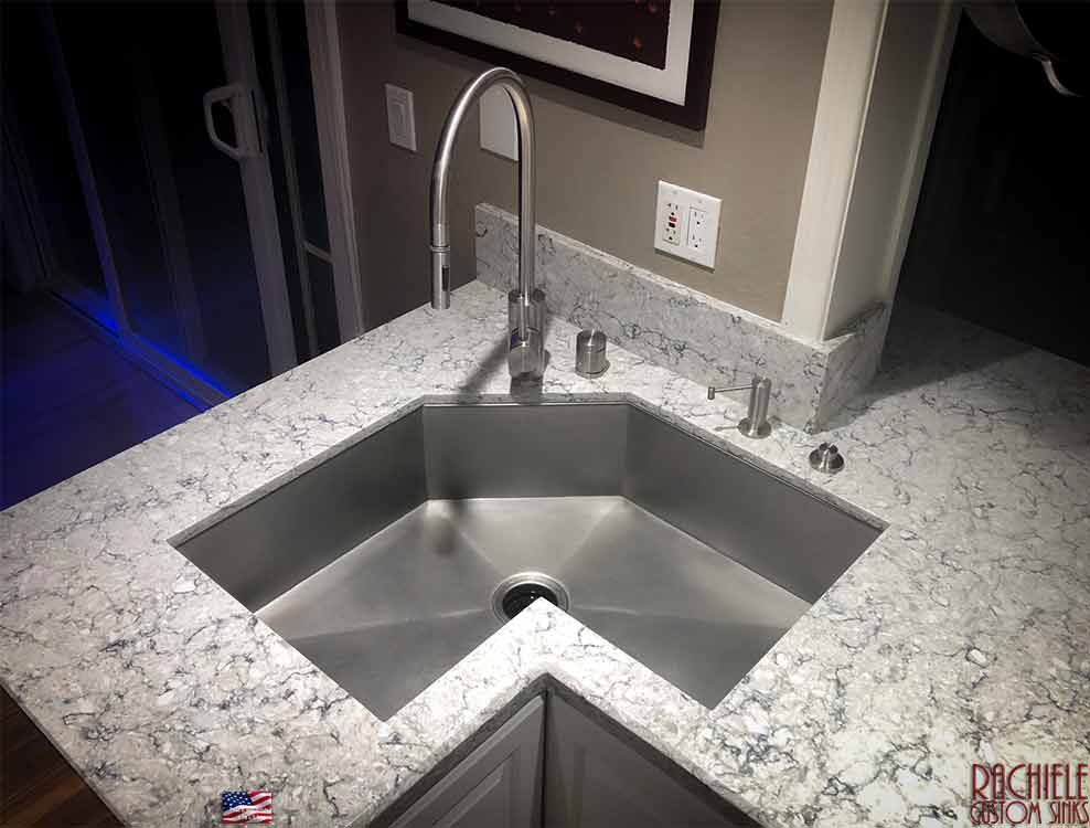 stainless steer corner kitchen sink