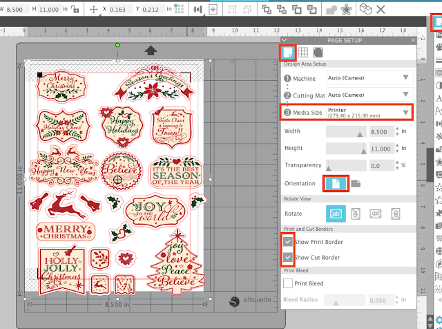 PNG files, tracing, sticker sets, print and cut, silhouette studio