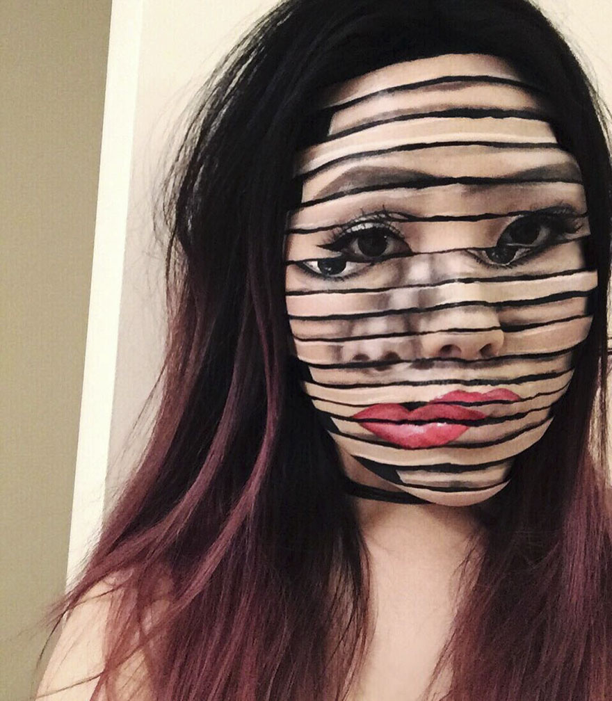 #17 - Woman Gives Up Teaching To Create Optical Illusions With Makeup, And It’s Messing With Our Minds #17 - Woman Gives Up Teaching To Create Optical Illusions With Makeup, And It’s Messing With Our Minds